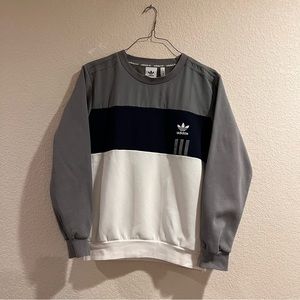 Adidas | Men’s White and Grey Crew Pullover